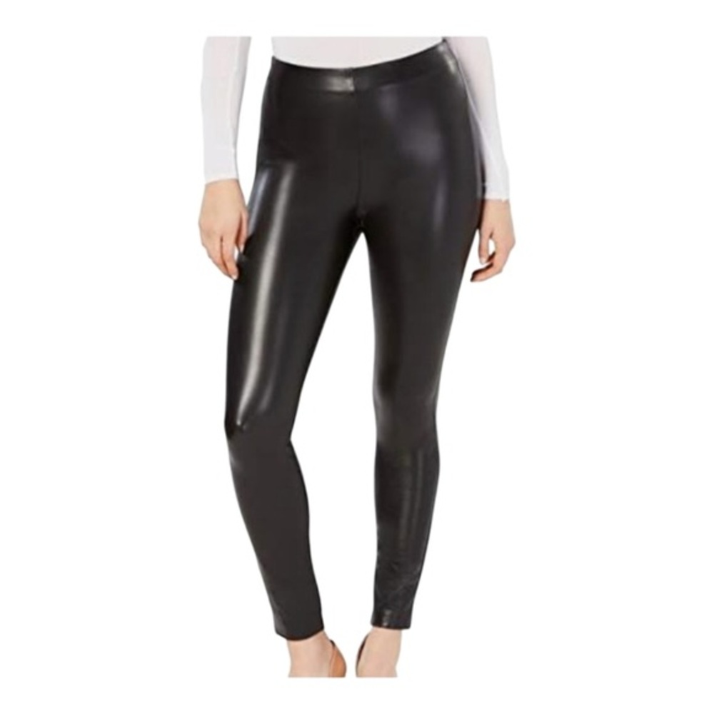 Guess Kaliann Black Faux Leather Stretch Leggings